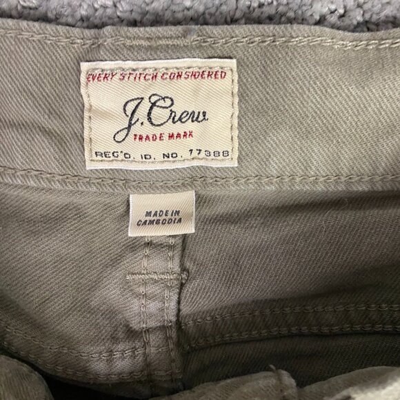 J. CREW 770 Stretch Jeans Straight Men's 32 x 32 Measures 32 x 30.5 Olive Green - Picture 7 of 14